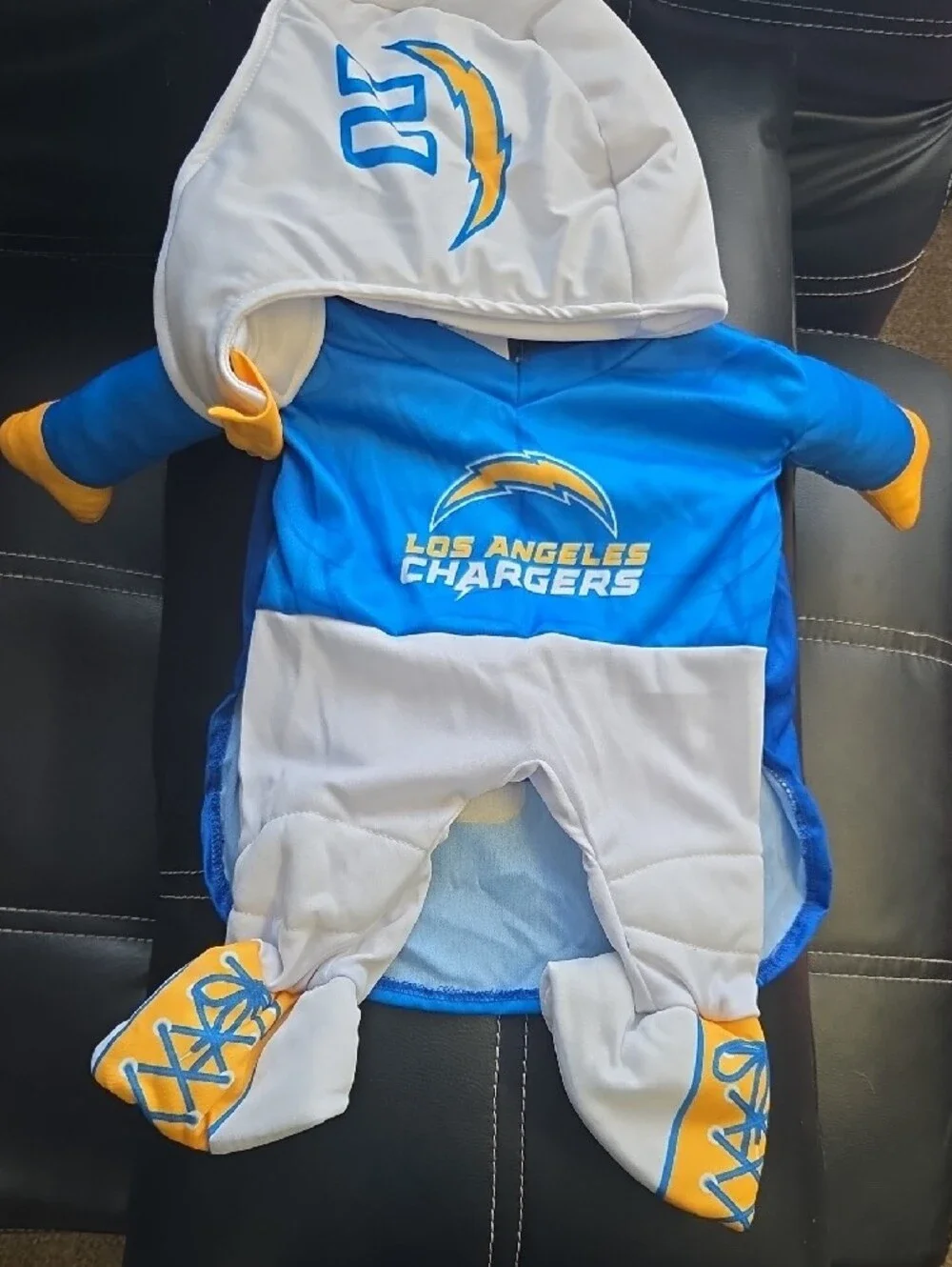 NFL Los Angeles Chargers Blue, White & Yellow Dog Outfit
